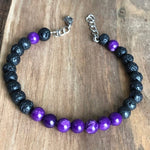 Load image into Gallery viewer, LJ Turtle Aromatherapy bracelets Protects &amp; Heals | Charoite &amp; Lava Stone Aromatherapy Diffuser Bracelet
