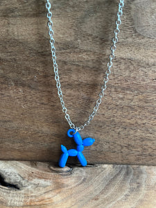 Dark Blue Balloon Dog | Essential Oil Necklace