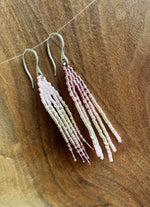 Load image into Gallery viewer, Beaded Fringe Earrings | Shades of Rose
