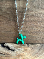 Load image into Gallery viewer, Green Balloon Dog | Aromatherapy Diffuser Pendant
