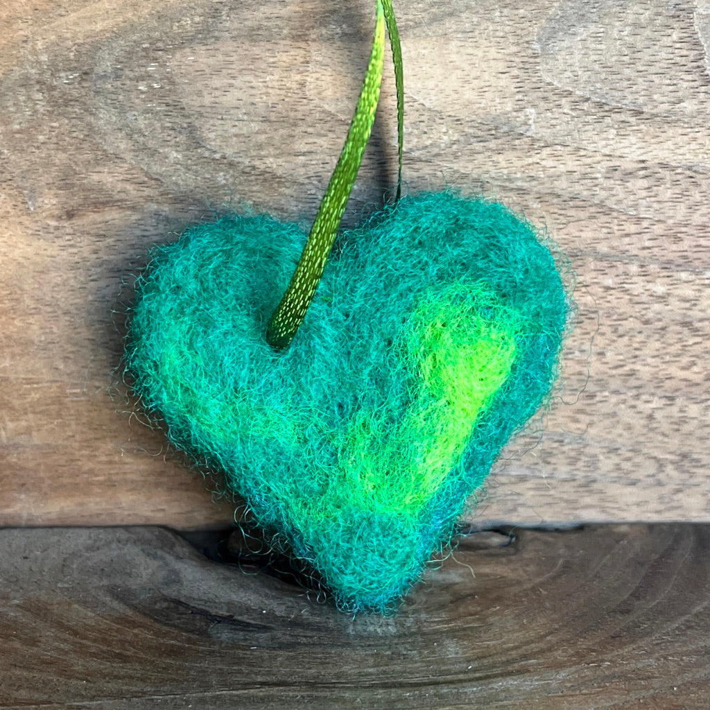 Felted Heart | Green | Aromatherapy Diffuser