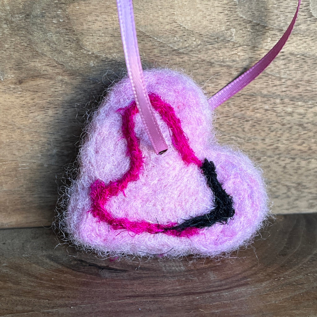 Felted Heart | Pink | Aromatherapy Diffuser