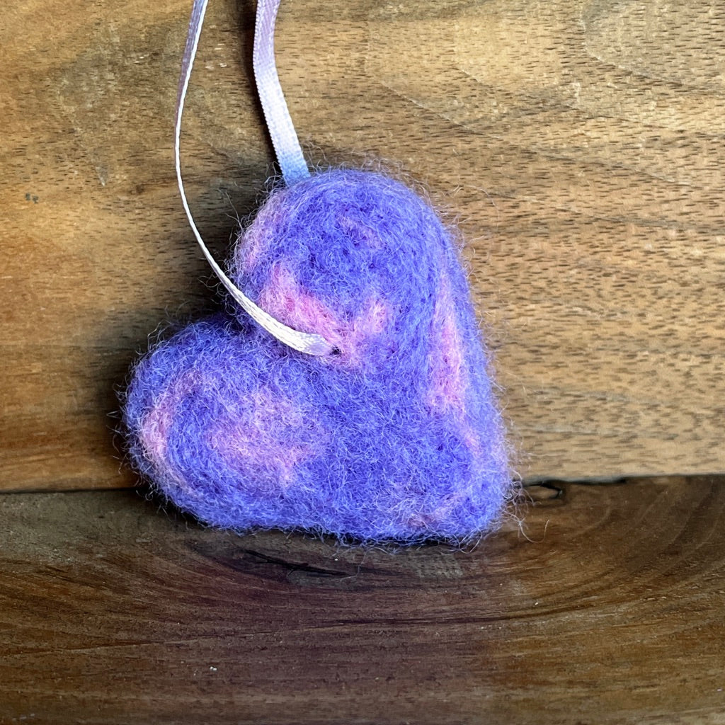 Felted Heart | Purple & Pink | Aromatherapy Diffuser