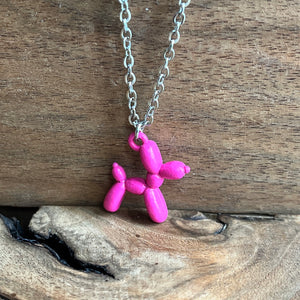 Hot Pink Balloon Dog | Aromatherapy Diffuser Pendant