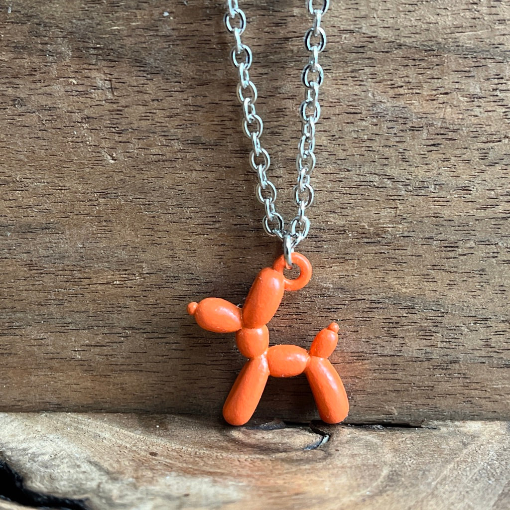 Orange Balloon Dog | Aromatherapy Diffuser Pendant