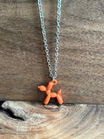 Load image into Gallery viewer, Orange Balloon Dog | Aromatherapy Diffuser Pendant

