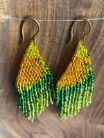 Load image into Gallery viewer, Beaded Fringe Earrings | Citrus
