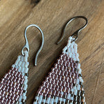 Load image into Gallery viewer, Beaded Fringe Earrings | Metallic Rose &amp; Gold
