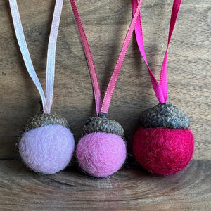 LJ Turtle Aromatherapy & Accessories Felt Diffuser Hand-Felted Aromatherapy Diffuser Acorn Gift Bag