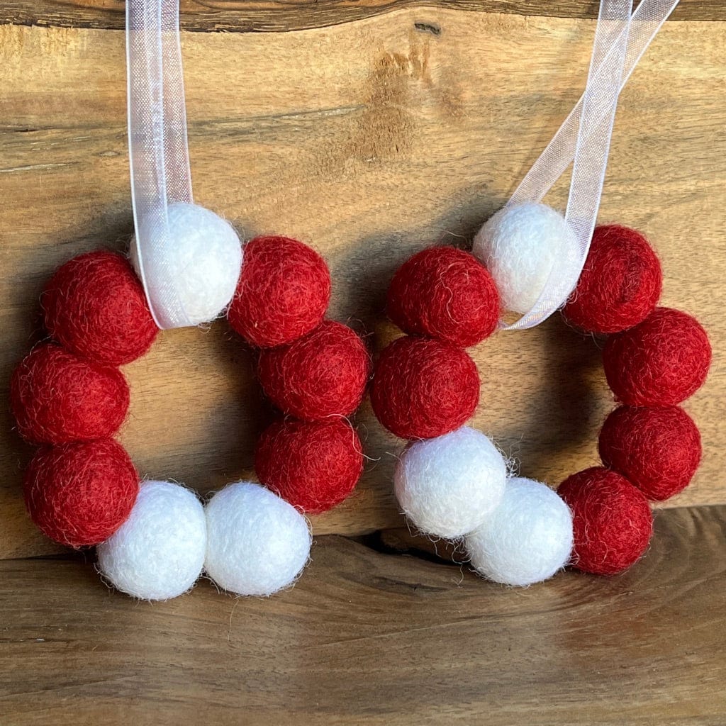 LJ Turtle Aromatherapy Felt Diffuser Wreaths | Felted Essential Oil Diffusers | Set of 2