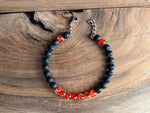 Load image into Gallery viewer, Aurora Glass | Red &amp; Lava Stone Aromatherapy Diffuser Bracelet
