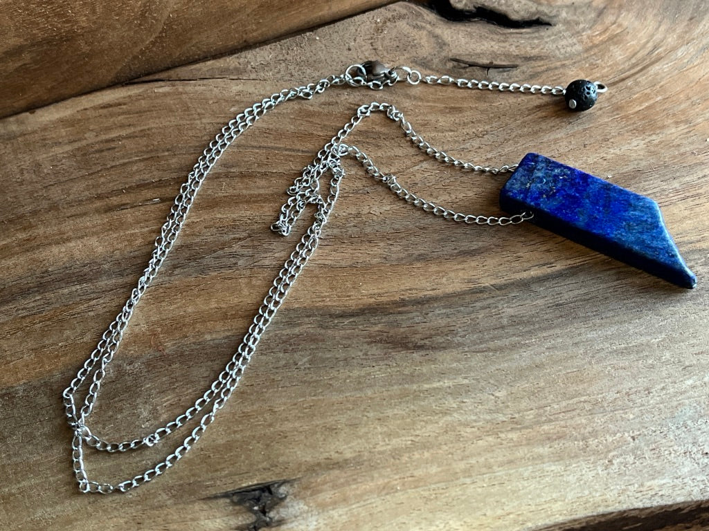 Spiritual Wisdom | Lapis Lazuli & Lava Stone Aromatherapy Diffuser Pendant