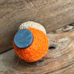 Load image into Gallery viewer, Orange Acorn Magnet | Felted Essential Oil Diffuser
