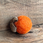 Load image into Gallery viewer, Orange Acorn Magnet | Felted Essential Oil Diffuser
