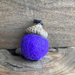 Load image into Gallery viewer, Purple Acorn Magnet | Felted Essential Oil Diffuser
