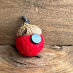 Load image into Gallery viewer, Red Acorn Magnet | Felted Essential Oil Diffuser
