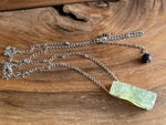Load image into Gallery viewer, Inner Peace | Prehnite &amp; Lava Stone Aromatherapy Diffuser Pendant
