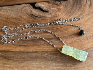 Inner Peace | Prehnite & Lava Stone Aromatherapy Diffuser Pendant