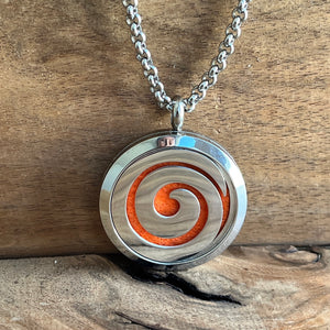 Swirl | Stainless Steel Aromatherapy Diffuser Pendant