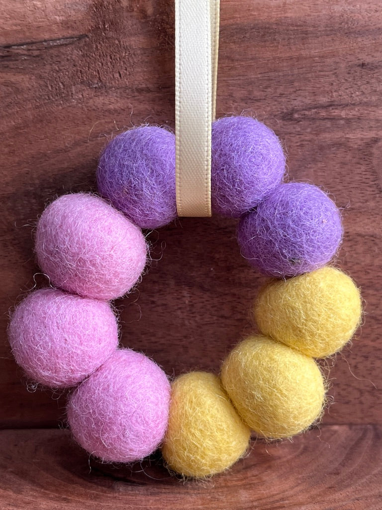Wreaths | Felted Essential Oil Diffusers | Set of 3