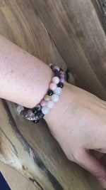 Load and play video in Gallery viewer, Heart Chakra | Double-Wrap Aromatherapy Diffuser Bracelet
