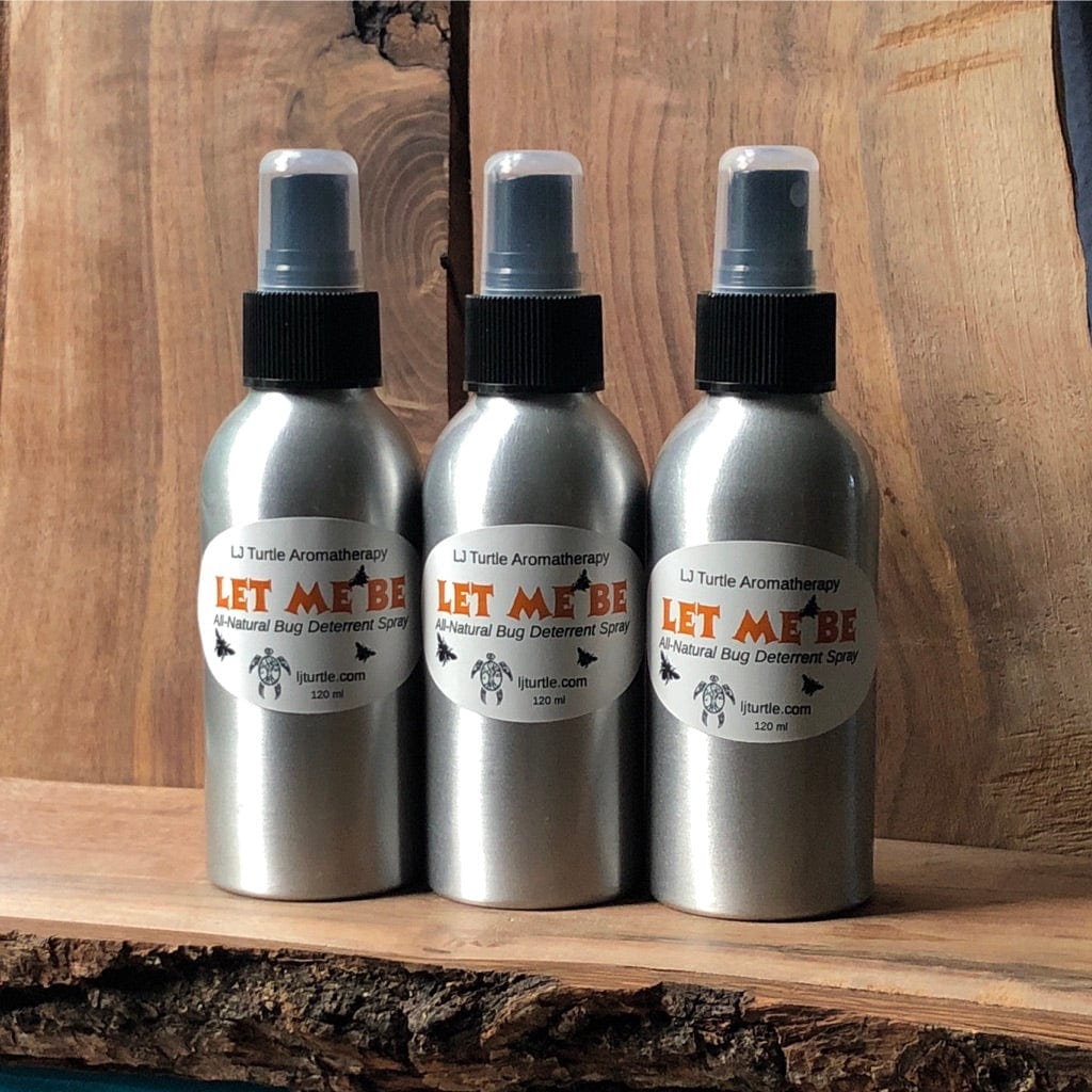 LJ Turtle Aromatherapy & Accessories 3-pack Special | Let Me Be Bug Spray | Extra Strength