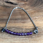 Load image into Gallery viewer, LJ Turtle Aromatherapy &amp; Accessories bracelets Protection &amp; Purification | Amethyst &amp; Lava Stone Aromatherapy Diffuser Bracelet
