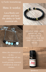 Load image into Gallery viewer, LJ Turtle Aromatherapy &amp; Accessories Calms Emotions | Aquamarine and Lava Stone
