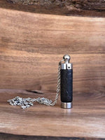 Load image into Gallery viewer, LJ Turtle Aromatherapy &amp; Accessories Dark Brown Wood Cylinder | Stainless Steel
