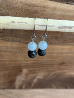 Load image into Gallery viewer, LJ Turtle Aromatherapy &amp; Accessories Earrings Calms Emotions | Aquamarine &amp; Lava Stone Aromatherapy Diffuser Earrings
