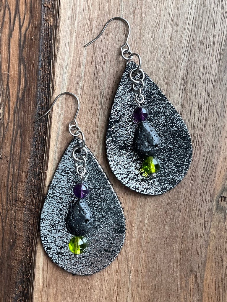 LJ Turtle Aromatherapy & Accessories Earrings Copy of ssss | Ctz & Lava Stone Aromatherapy Diffuser Earrings