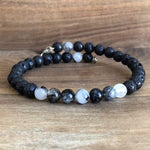 Load image into Gallery viewer, LJ Turtle Aromatherapy &amp; Accessories Energizing &amp; Cleansing | Rutilated Quartz &amp; Lava Stone
