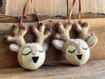 Load image into Gallery viewer, LJ Turtle Aromatherapy &amp; Accessories Felt Diffuser Felted Reindeer Aromatherapy Ornament
