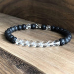 Load image into Gallery viewer, LJ Turtle Aromatherapy &amp; Accessories Harmony | Clear Quartz &amp; Lava Stone

