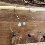 Load image into Gallery viewer, LJ Turtle Aromatherapy &amp; Accessories Life Purpose | Amazonite &amp; Lava Stone Aromatherapy Diffuser Earrings
