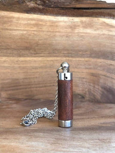 LJ Turtle Aromatherapy & Accessories Medium Brown Wood Cylinder