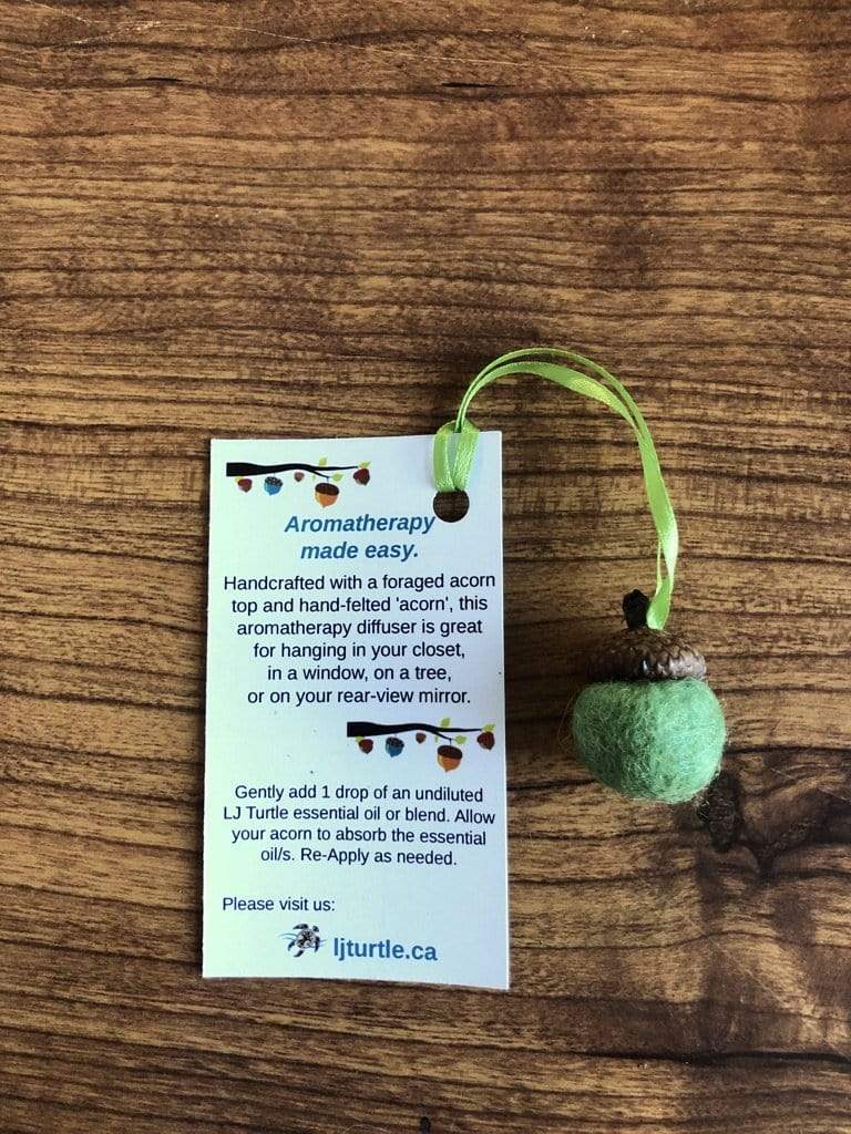 LJ Turtle Aromatherapy & Accessories Mitigomin | Cycle of Ceremonies Fundraiser | Small Felted Diffuser Acorns