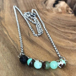 Load image into Gallery viewer, LJ Turtle Aromatherapy &amp; Accessories Pendant Hope and Prosperity | Chrysoprase &amp; Lava Stone
