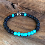 Load image into Gallery viewer, LJ Turtle Aromatherapy &amp; Accessories Self-Forgiveness | Turquoise &amp; Lava Stone
