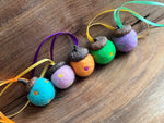 Load image into Gallery viewer, LJ Turtle Aromatherapy &amp; Accessories Set of 5 limited edition acorns | $50 Spring Mitigomin | Special Edition | Cycle of Ceremonies Fundraiser | Felted Diffuser Acorns
