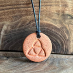 Load image into Gallery viewer, LJ Turtle Aromatherapy &amp; Accessories Triquetra | Terra Cotta Aromatherapy Car Diffuser

