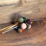 Load image into Gallery viewer, LJ Turtle Aromatherapy Acorn Stem | Felted | Brown &amp; Green
