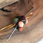 Load image into Gallery viewer, LJ Turtle Aromatherapy Acorn Stem | Felted | Brown &amp; Green
