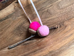 Load image into Gallery viewer, LJ Turtle Aromatherapy Acorn Stem | Felted | Shades of Pink
