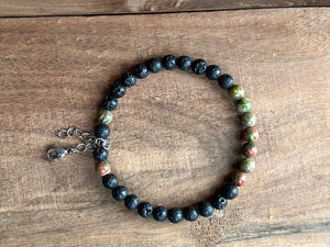 LJ Turtle Aromatherapy bracelets Copy of sss | Unakite & Lava Stone Aromatherapy Diffuser Bracelet