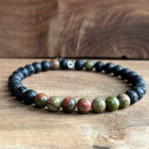 LJ Turtle Aromatherapy bracelets Copy of sss | Unakite & Lava Stone Aromatherapy Diffuser Bracelet