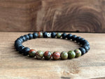 Load image into Gallery viewer, LJ Turtle Aromatherapy bracelets Copy of sss | Unakite &amp; Lava Stone Aromatherapy Diffuser Bracelet
