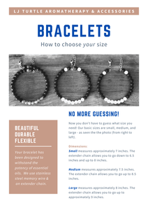 LJ Turtle Aromatherapy bracelets Glow-in-the-Dark Dark Blue Beads and Lava Bead Essential Oil Bracelet