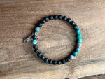 Load image into Gallery viewer, LJ Turtle Aromatherapy bracelets Inner Clarity | Blue Jade &amp; Lava Stone Aromatherapy Diffuser Bracelet
