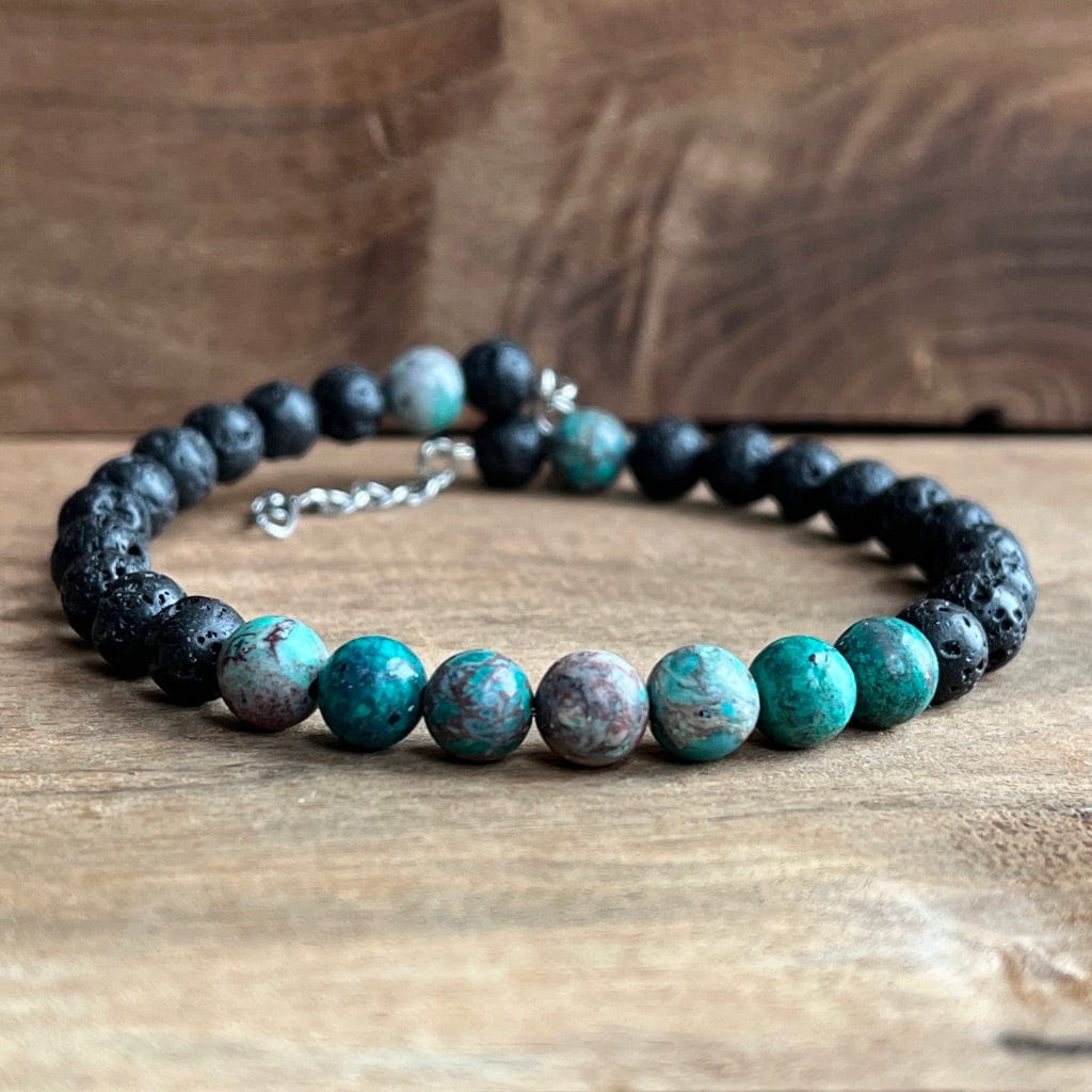 LJ Turtle Aromatherapy bracelets Inner Clarity | Blue Jade & Lava Stone Aromatherapy Diffuser Bracelet